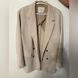 Wilfred Beige Double-Breasted Blazer